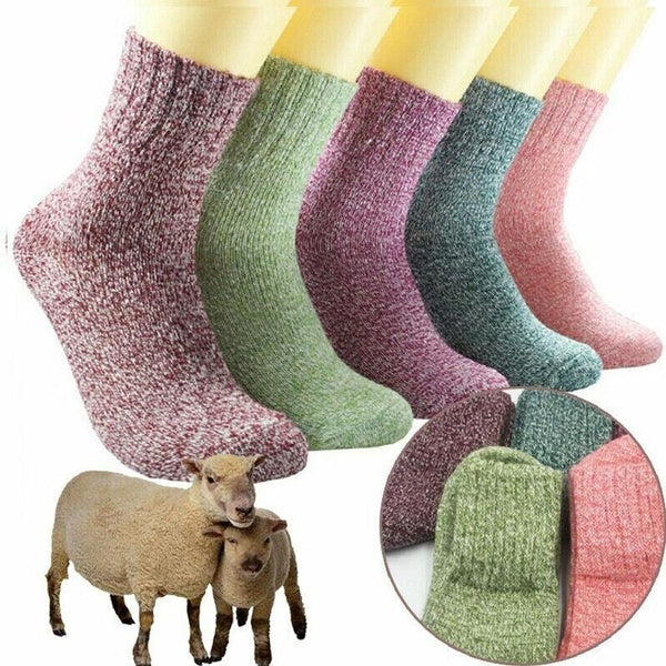 1-5 Pairs Women Socks Winter - Gifts for Women - Warm Thick Soft Wool Socks Christmas Gifts Socks Cozy Socks Casual Socks