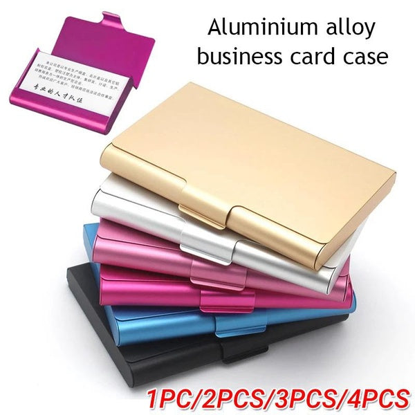1PC-2PCS-3PCS-4PCS porte-cartes de visite, porte-cartes en métal en aluminium porte-cartes de poche professionnel pour carte de visite carte de crédi