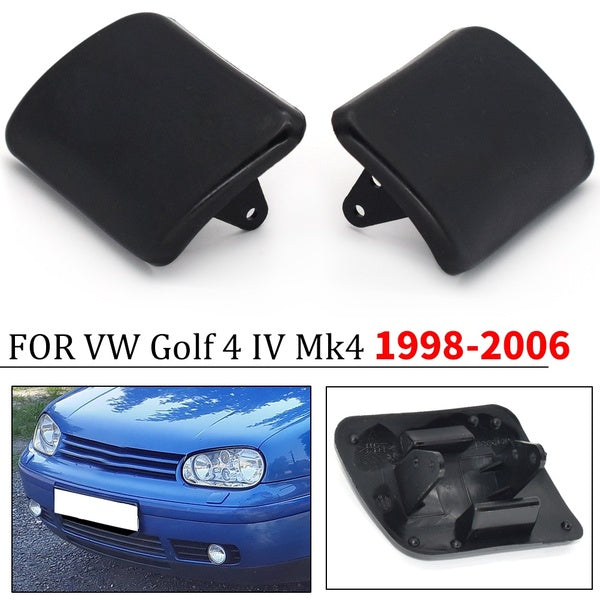 Xukey 2PCS-Pair Headlight Headlamp Washer Spray Nozzle Jet Covers Cap Front Bumper For VW GOLF Mk4 1997 - 2006 1J0955110A Auto Car Styling