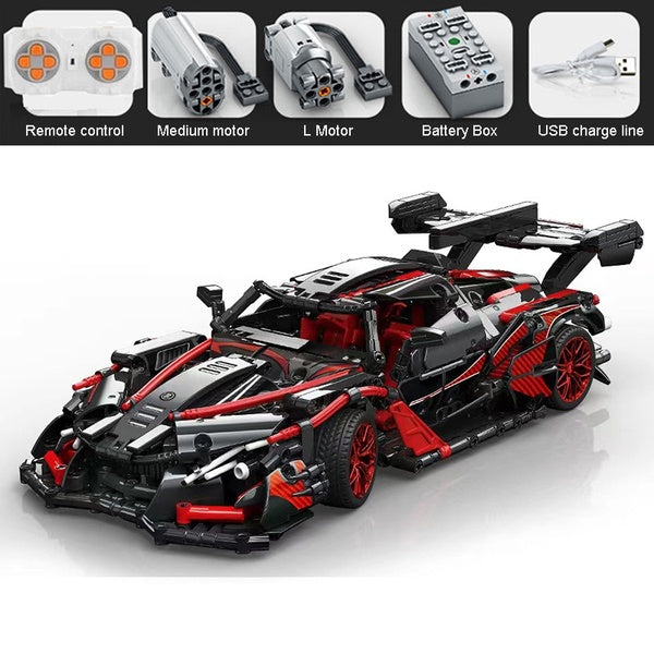 New 1392Pcs Super Racing Sports Car Remote Control Model Building Block Brick Educational Assembly Toy Children Boy Gift