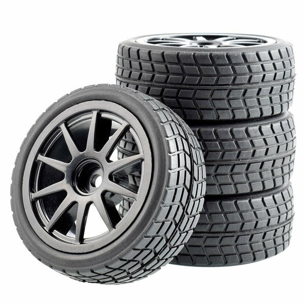 RC 910-8005 Radial Tires Compound & Wheel 4Pcs For HSP HPI 1:10 Racing Car