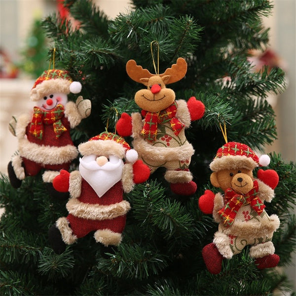 2020 Merry Christmas Ornaments Christmas Gift Santa Claus Snowman Tree Toy Doll Hang Decorations for home Enfeites De Natal