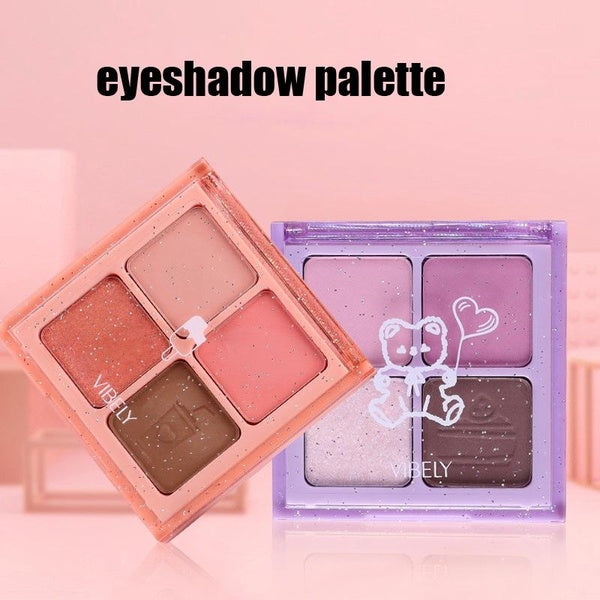 Fashion 4 Colors Pro Eyeshadow Palette Women Make Up Tool Matte Glitter Smoky Eye Shadow Eye Makeup