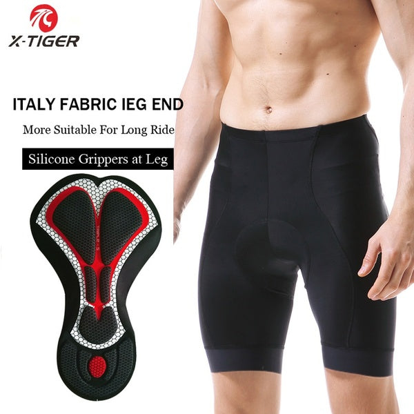 X-Tiger Padded Cycling Shorts Shockproof MTB Bicycle Shorts Road Bike Shorts Ropa Ciclismo Tights For Man