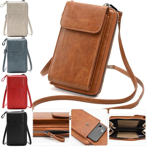 Mode dames petit bandoulière Messenger sacs femmes sac à bandoulière portefeuille Mini PU cuir porte-carte femme sac à main