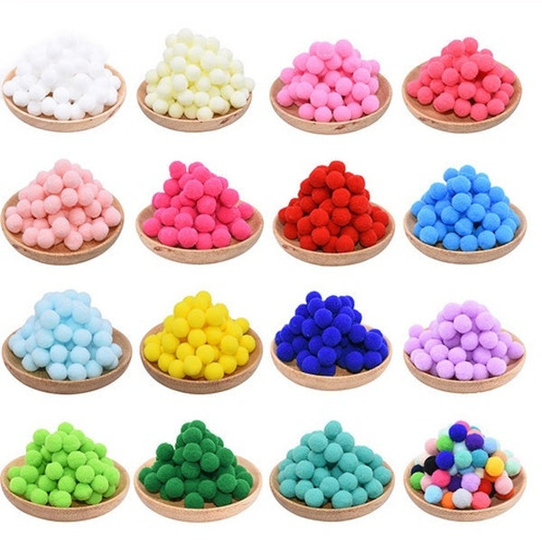 8-10-15-20-25-30mm Mini Fluffy Soft Pom Poms Pompoms Ball Handmade Kids Toys Wedding Decor DIY Sewing Craft Supplies