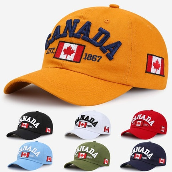 2021 Canada Baseball Cap Cotton Gorras Flag 3D Embroidery Women Hat Adjustable Mens Hip Hop Caps