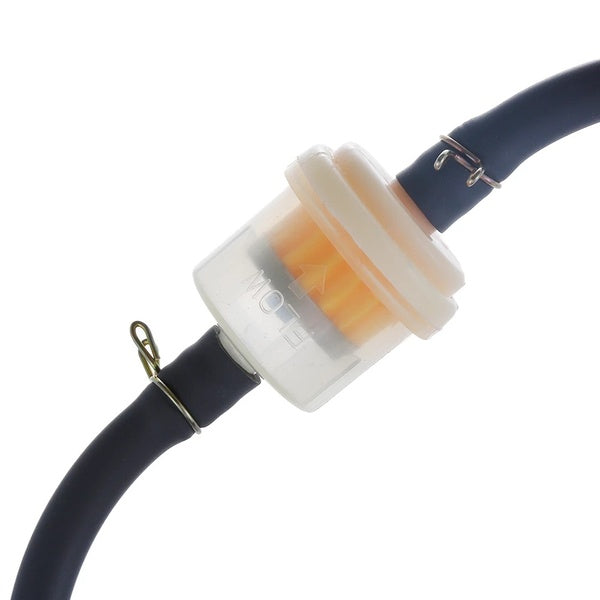 6mm Inline Gas Petrol Gasoline Liquid Fuel Oil Filter Pipe Hose Line With 4 Clips Universal for Motorcycle Dirt Bike