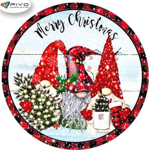 FIYO Christmas Dwarf Diamond Painting Kits For Adults DIY 5D Diamond Mosaic Diamond Painting Home and Kitchen Fashion Canvas Pictures Wall Decoration