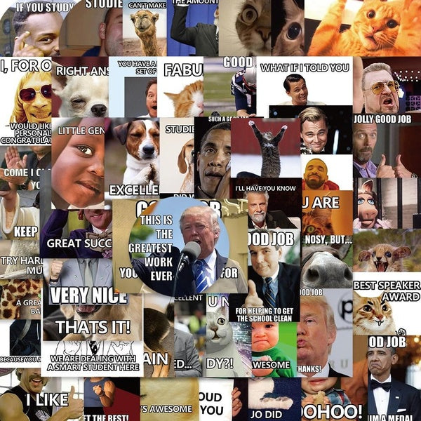 10-52pcs Funny Meme Teacher Stickers Vinyl Waterproof Decals For Water Bottle Laptop Suitcase Skateboard Scrapbook Cars Stickers