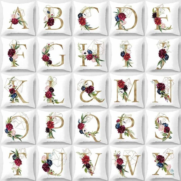Letter printed home decoration pillowcase (45cm * 45cm)