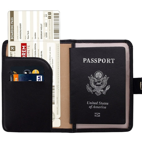 Cadeaux de vacances Blocage de voyage Porte-passeport Couverture Slim ID Card Case Sac de voyage passeport protecteur