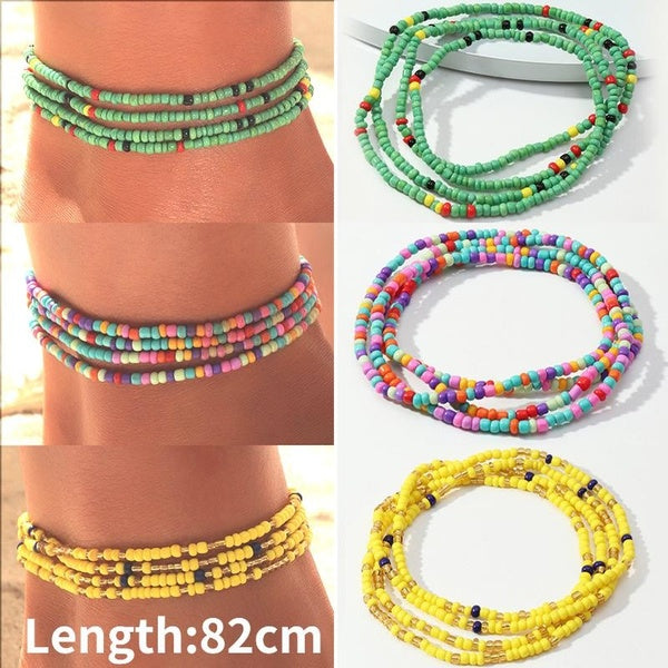 Bohemia Beads Ankle Bracelet Body Jewelry Summer Handmade Beach Anklets For Women Foot Chain Girls Accessories Gifts Matron Inn