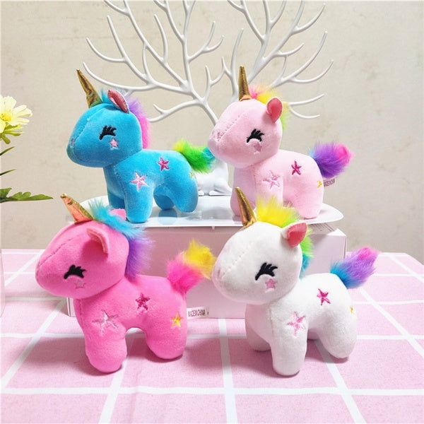 1PC Unicorn Plush Toy Soft Stuffed Popular Cartoon Unicorn Doll Animal Horse Toy Small Keychain Pendant Toys for Children Girls