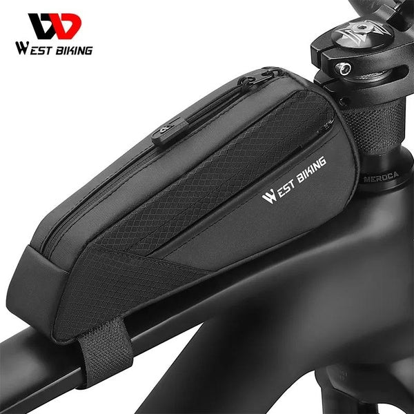 WEST BIKING Portable Bicycle Bag Rainproof Cycling Top Front Tube Frame Bag Ultralight MTB Road Bike Tool Bag Bike Accessories Matron Inn