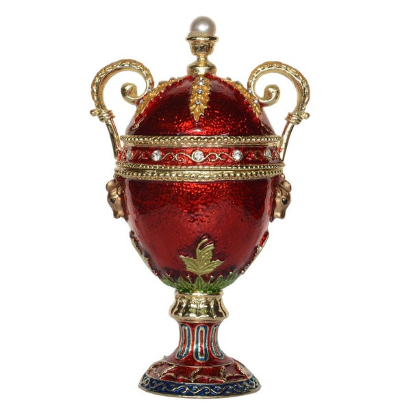 Trophy Egg Trinket Box Faberge Egg Jewelry Box Russian Collectible Gifts Wedding Ring Box