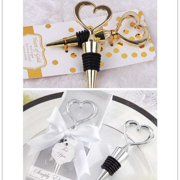 -lot zinc alloy heart wine stopper wedding party kitchen tableware souvenirs supplies, giveaways for guest