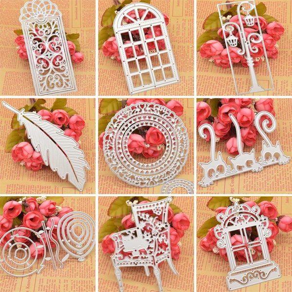 Square Frame Dies DIY Scrapbooking Metal Stencil Paper Embossing Dies Wedding Card Background Cutting Dies