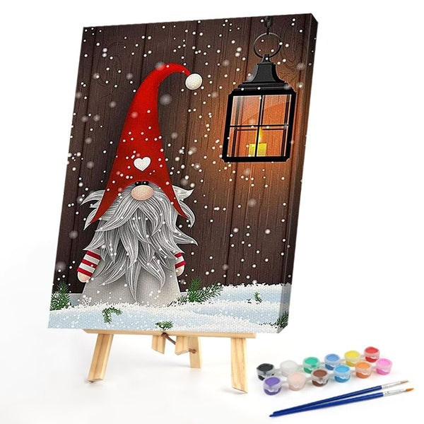 Christmas FIYO Diy Oil Paint by Numbers Kits for Adults and Kids Beginner on Canvas Fashion Oil Painting Wall Art for Gift( No Frame )