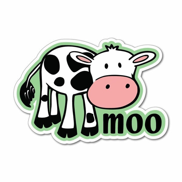 New 13cm Cow moo cute friends not food vegan vegetarian farm Car Sticker Decal
