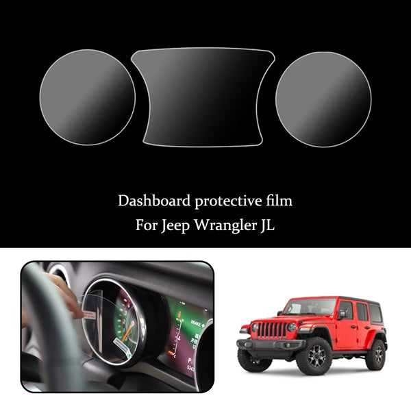Jeep Car Screen Protectors 3pcs Dashboard Protective Film Sticker for Jeep Wrangler JL 2018+