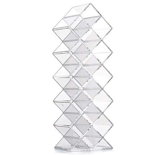 1pc 16 Grids Lipstick Holder Display Rack Multilayer Fish Shape Acrylic Lipstick Organizer Display Stand Desktop Organizer