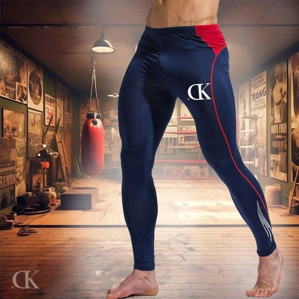 Fashion Men's Workout Leggings Training Tights Gym Clothes Basketball Running Boxing Sports Pants