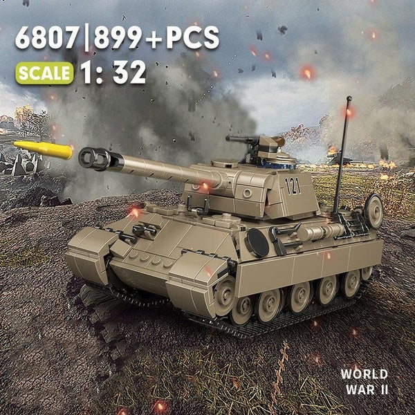 WW2 Military Series Panzerkampfwagen V Panther Medium Tank Collection Model Building Blocks Bricks Toys Gifts