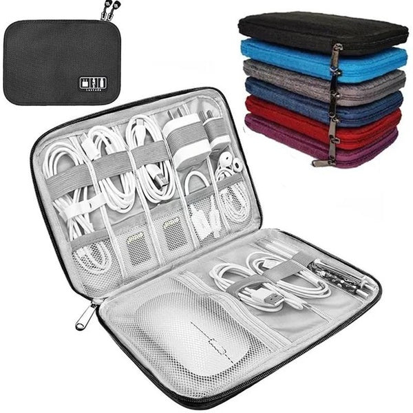 Waterproof Digital Storage Bag USB Data Cable Organizer for Earphone Wire Bag Pen Power Bank Travel Kit Case Watch Band Pouch Electronics Accessories Matron Inn