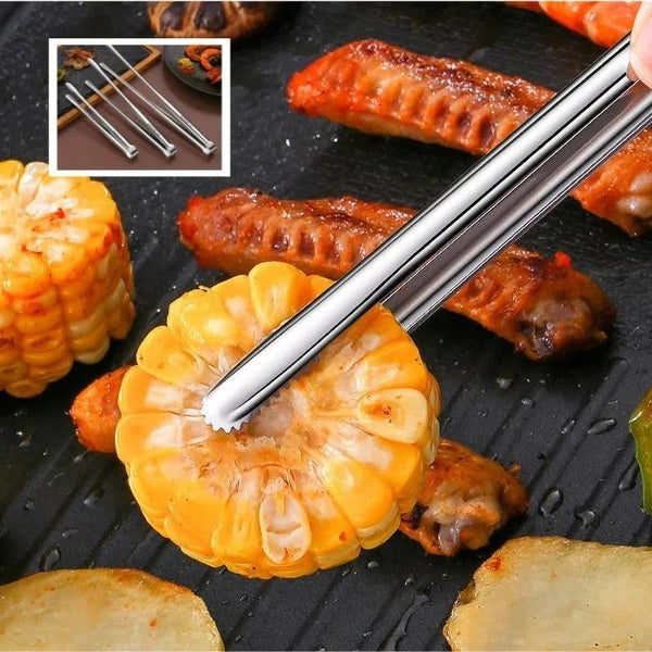 Stainless Steel Barbecue Clip Grill Tongs Meat Bread Food Clips Kitchen Baking Cooking Gadgets Camping BBQ Accessories Tools