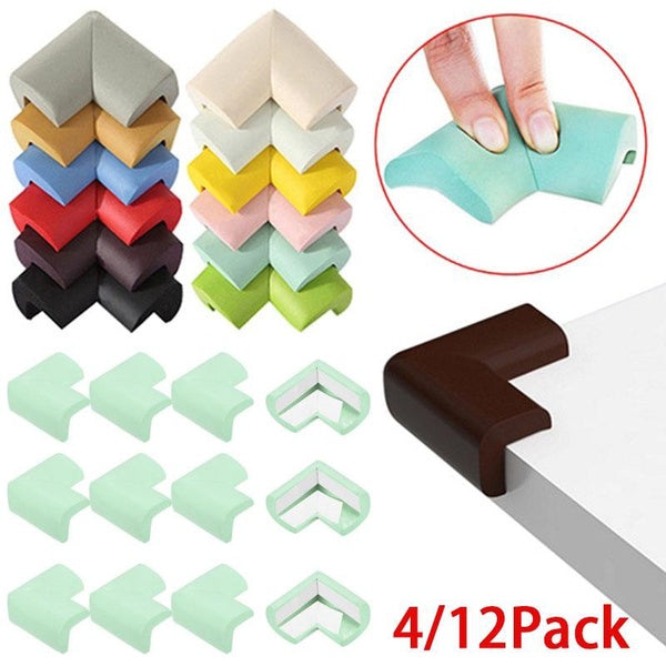 4-12Pack Corner Guards Edge Protectors Foam Safety Bumper L Shape Child Proof Glass Edge Furniture Corner Protection for Children Toddlers Baby