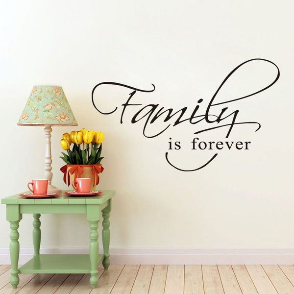 Home Decor Removable Wallpaper For Living Room Family Is Forever Vinyl Wall Sticker Art Mural Decals For Bedroom