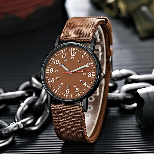 Mode Nylon Montre Nouveau Style Simple Hommes Sport Quartz Montres Militaires Lumineux Mince 24Hrs Horloge Analogique Masculino Relojes