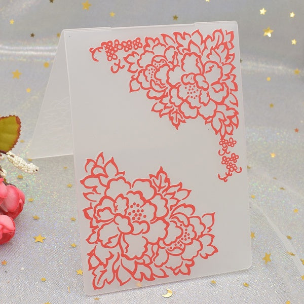 Fleurs motif 3D gaufrage dossiers pour bricolage Scrapbooking papier carte faisant artisanat en plastique modèle pochoir 15x10.5cm