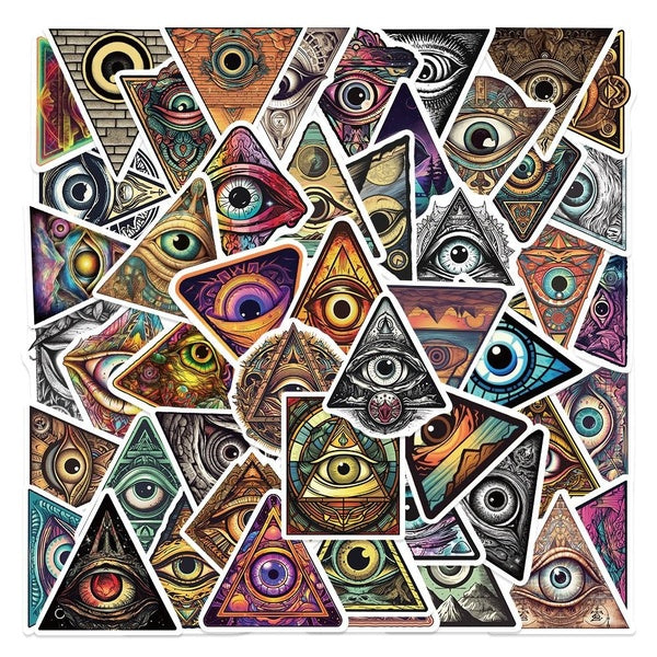 10-50pcs Cartoon All seeing eye stickers Eye of Providence graffiti Stickers for DIY Luggage Laptop Skateboard Motorcycle Bicycle Stickers