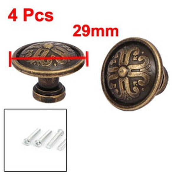 Meubles placard armoire métal Style rétro rond tirer poignée boutons 29mmx22mm 4 pièces