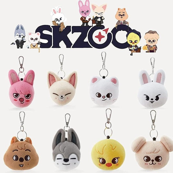 Skzoo Skz & Stay Keychain Plush Keychain Toy Stray Kids Stuffed Doll Idol Key Rings Accessories for Fans Collection and Gift Matron Inn