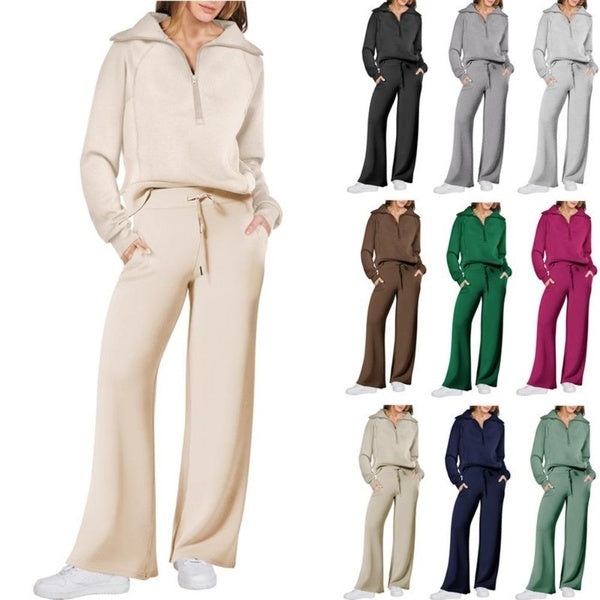 Women 2 Piece Outfits Sweatsuit Oversized Sweatshirt Sweatpants Tracksuit Sweat Lounge Matching Set