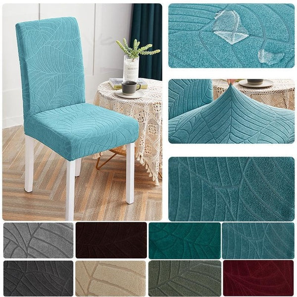 Waterproof Dining Room Chair Cover of 1 Stretch Parson Chair Slipcover Removable Washable Chair Protector for Home, Restaurant, Banquet