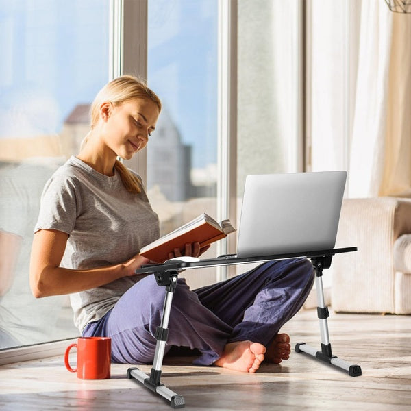 Foldable Laptop Stand Height Angle Adjust Notebook Bed Desk Breakfast Reading Table