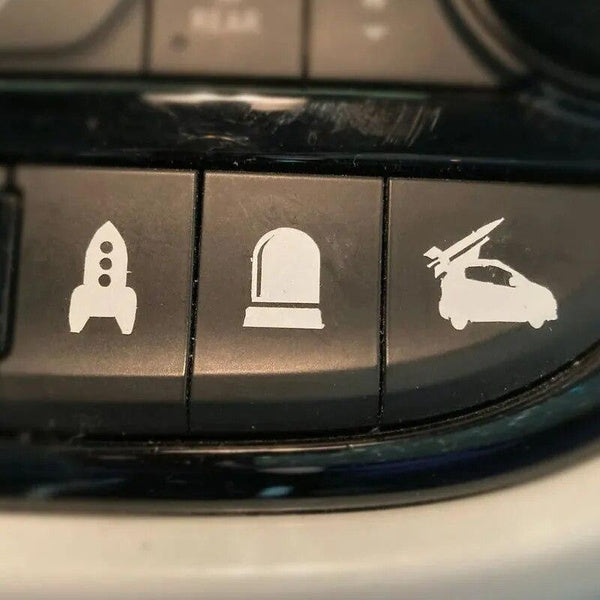 Universal Fit Car Sticker And Truck Vehicle White Blank Buttons The Car Interior Decoration Die Cutting Vinyl Decals