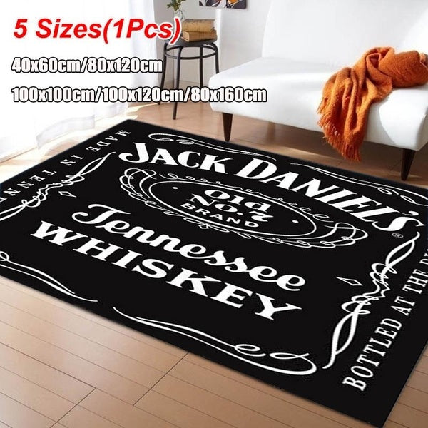 Fashion Home Decor 3D Patterned Black Carpet for Living Room Bedroom Home Fashion Floor Mat Non-slip Area Rug 5 Sizes:40x60-80x120-100x100-100x120-80