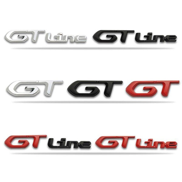 3D Car Sticker GT Logo Metal Emblem Badge Decals For Citroen C5 C6 Peugeot 208 2008 301 308 306 406 206 307 3008 207 508 5008
