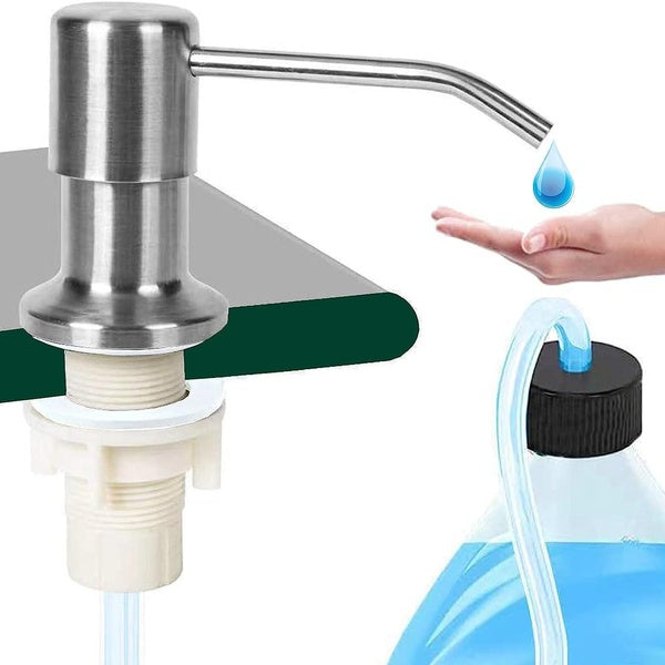 Soap Dispenser for Kitchen Sink,Stainless Steel Countertop Dish Soap Dispenser Pump with Extension Tube Kit