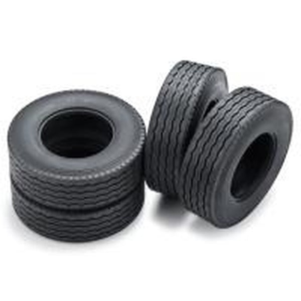 1-14 Trailer Rubber Tires Wide-Narrow Gravel Tire Road Tyre Wheel for 1:14 RC Tamiya Mud Head Cargo Truck DIY Parts
