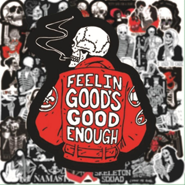 10-50pcs Cool Skull Stickers Rock and Roll Skeleton graffiti Stickers for DIY Luggage Laptop Skateboard Motorcycle Bicycle Sticker