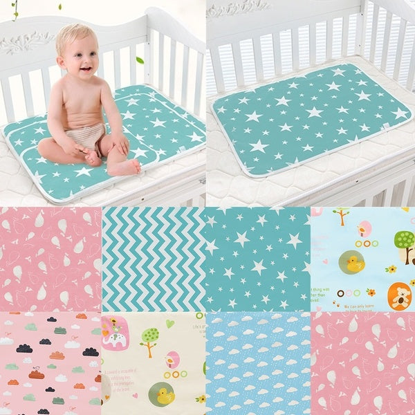 New Star Duck Print Baby Infant Diaper Nappy Urine Mat Kid Cotton Waterproof Reusable Diaper Bedding Changing Cover Pad