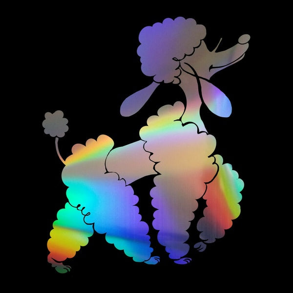 2PCS Cute Poodle Dog Car Motorcycle Truck Window Bumper Laptop Vinyl Sticker Decal