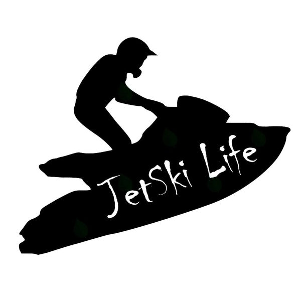 2pcs, Jetski Life with Jet Ski Night Reflective Wall Home Decoration Stickers Vinyl Decal Car Stickers