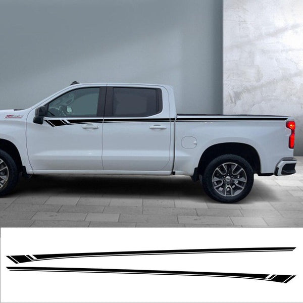 Car Stickers For Silverado 1500 Pickup Door Side Decals Truck Waist Line Graphics Vinyl Decor Cover Auto Accessories